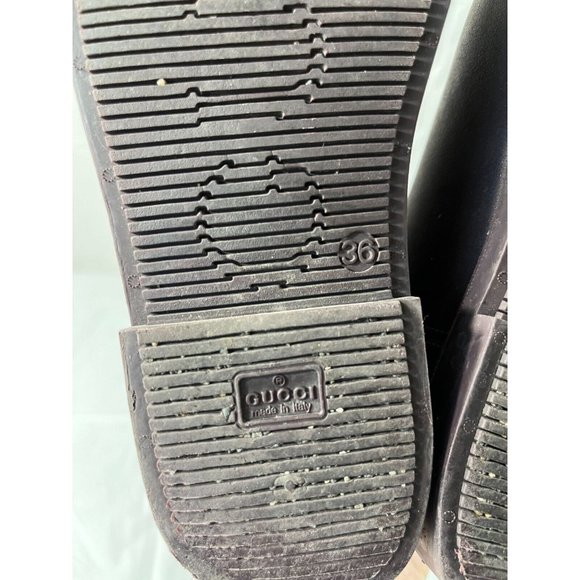 Authentic Gucci Vintage GG Monogram Rain Boots Brown Size 6 - Picture 6 of 16